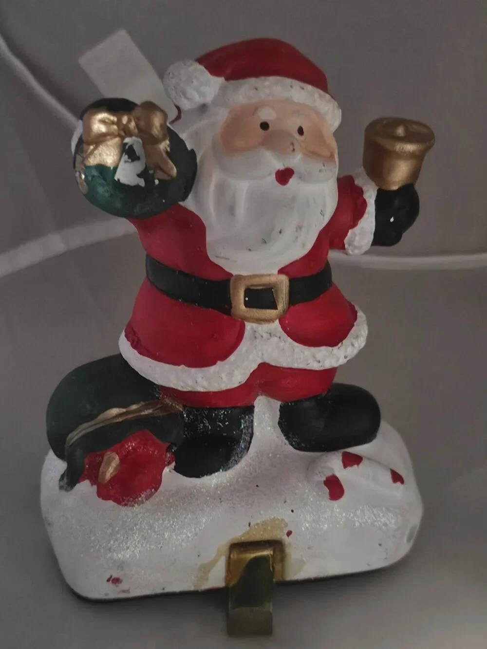 Santa Claus - Shelf Sitter Stocking Holder - Preowned